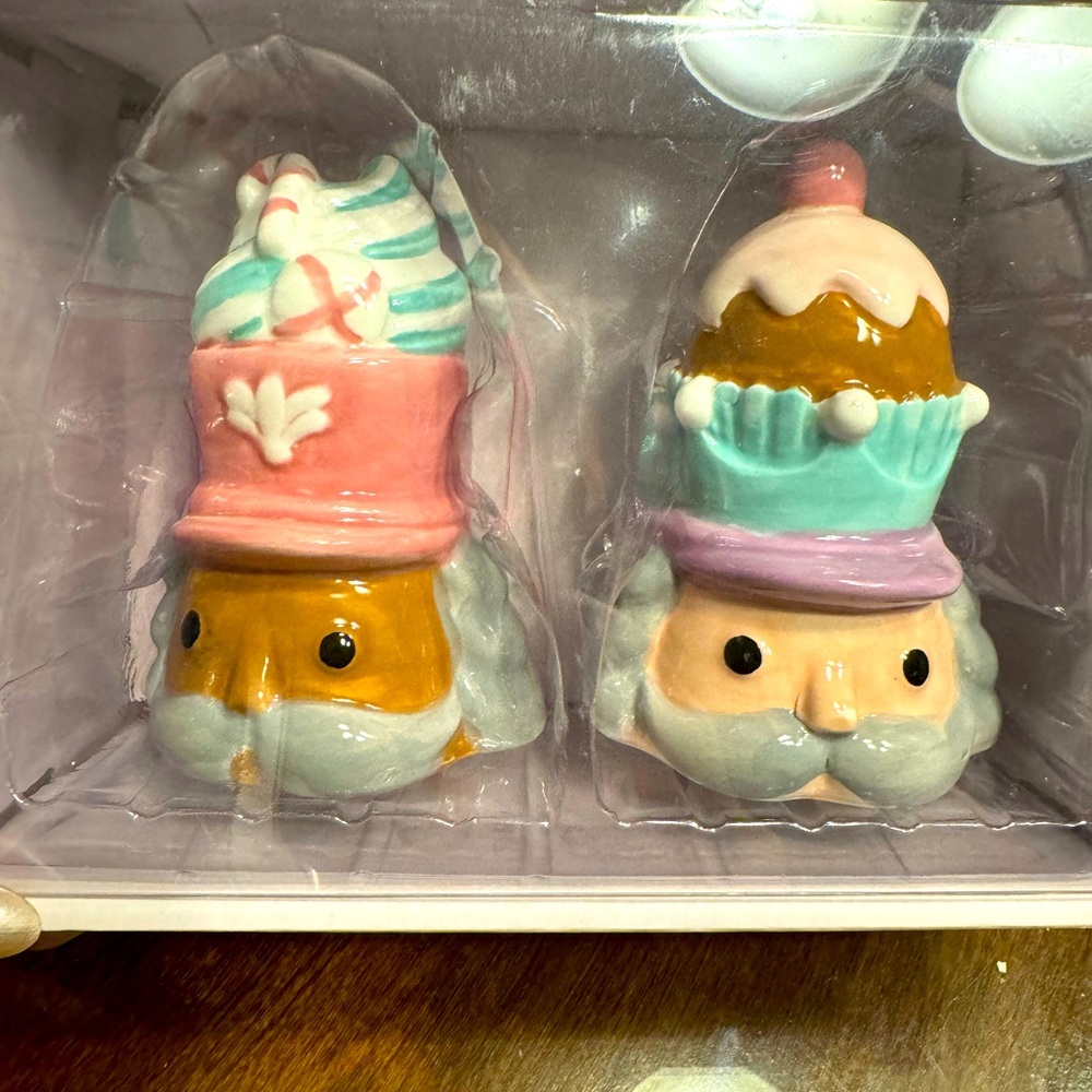 Peppermint and Pine Pastel Salt and Pepper shakers